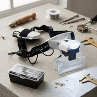 Lupa de Cabeza visera con Luz led con 5 lentes intercambiables