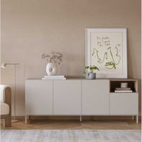 Aparador Minimalista Leyka Color Capri y Panela RR MUEBLES