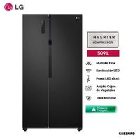 REFRIGERADORA LG 334 L SIDE BY SIDE NEGRO - GS51MPD