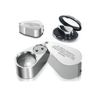 Lupa 40x 25mm lupa entomológica metálica con luz led
