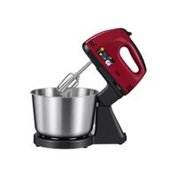 Batidora Eléctrica con Pedestal 2L 270W 7 Velocidades con Bowl de Acero Inoxidable Borgoña