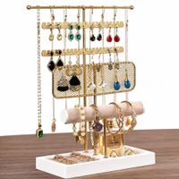 Organizador de Joyas y Accesorios Multifuncional 40x20cm Dorado