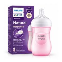 Biberón Natural Polipropileno 260 ml - 9 OZ- Rosado