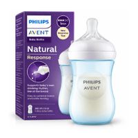 Biberón Natural Polipropileno Celeste 260 ml - 9 Oz