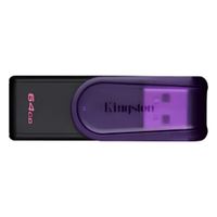 Memoria USB Kingston DataTraveler Exodia S 64GB USB 3.2 Gen 1 Negro y Morado