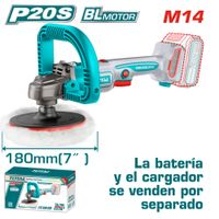 PULIDORA ANGULAR 20V 180MM 7 PULGADAS M14 400-2500RPM BRUSHLESS INDUSTRIAL