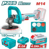PULIDORA ANGULAR 20V 180MM 7 PULGADAS M14 400-2500RPM 1X4.0AH BRUSHLESS MALETIN INDUSTRIAL