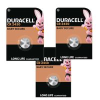 PACK X3 PILAS BOTON DURACELL CR2450