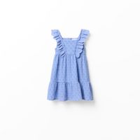 Vestido Niña Sfera Flores Satin Rosa Azul