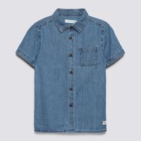 Camisa Manga Corta Niño Denim Bolsillo Circus
