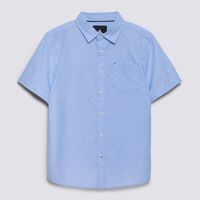 Camisa Manga Corta Teen Niño Oxford Mini Print Aereal