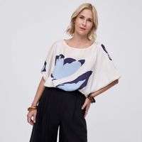Blusa Mujer Vol Zafin Manga Corta
