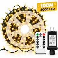 Luces Navideñas Hada Espiga 100m Control 2000 Led