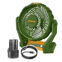 Ventilador 7 pulgadas 12v - Bateria - Cable Tipo C Jadever JDLF1507-JDLBS5150-JDUB1502