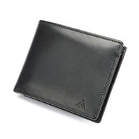 Billetera De Cuero Vacuno Clásica 1132 Con RFID Negra