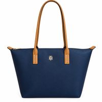 CARTERA TOTE TOMMY HILFIGER AZUL CON ASA MARRÓN
