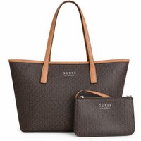 CARTERA TOTE GUESS KEIRA 2 EN 1 MARRÓN MONOGRAFIADA