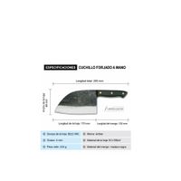 Cuchillo de Carnicero 7 BISONTE Acero 5Cr