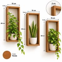 Pack de 3 repisas flotantes en forma de marco panela