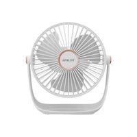 Ventilador portatil recargable 5 velocidades blanco Opalux OP-TF60-BL