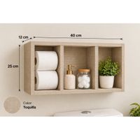 Repisa para baño flotante de melamine cuadrada toquilla