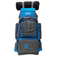 Mochila Campera Kengar Modelo N.3 Plomo - Turquesa
