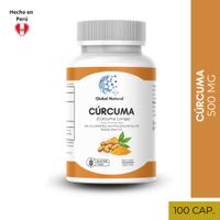 Curcuma con kion y pimienta negra en capsulas 100 unid de 500MG - Global Natural