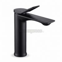 Mezcladora Negro Mate para Lavatorio Baño Sevilla Alta