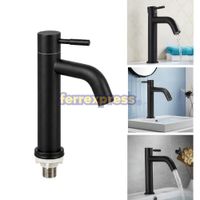 Llave para ovalin lavabo baño pequeño negro mate
