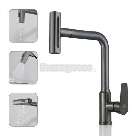 Mezcladora al Mueble Monocomando Modelo Pico 360 Gris Horse