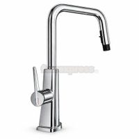 Grifo de Cocina Mezcladora Cabezal Extraíble Doble Chorro Acero Cromado