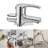 Grifo Caño doble para jardin o lavadora Cromado de gran calidad