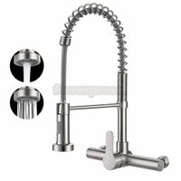 Mezcladora para Cocina a la Pared Danube Acero Satinado Fratelli