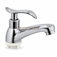 Grifo cromado agua fria para lavabo baño tradicional