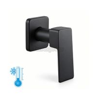 Llave de Ducha Negro Mate Agua Fría Aleta Basc Italy
