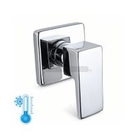 Llave de Ducha Cromada cuadrada Agua Fría Aleta Italy