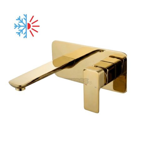 Mezcladora Monomando Empotrada para Lavabo Dorada Horse