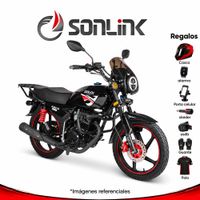 Moto Sonlink SL150-17a  Negra150cc 5 Veloc.electrico Pedal Led