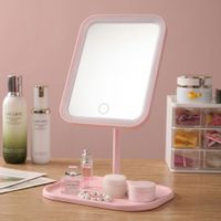 Espejo de maquillaje recargable tactil 3 tonos de luz