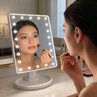 Espejo de Maquillaje 22 luces led recargable tactil
