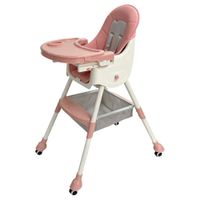 Silla de Comer para Bebé LITTLE STEP Color Rosada