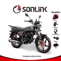 Moto SONLINK SL150-C10 Negro 150 cc 9 HP 5 vel. con USB y Sliders