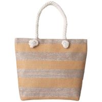 Bolso de Playa Foil para Mujer Color Plateado SINGULAR