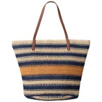 Bolso de Playa Rayas para Mujer Color Azul SINGULAR