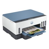 Impresora Multifuncional HP Smart Tank 725 Wi-Fi Bluetooth Dúplex Blanco y Azul