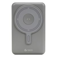 Powerbank Teros TE-7060GY 10000 mAh 22.5W Carga Inalámbrica Magnética Gris