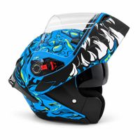 CASCO DE MOTO ABATIBLE RK 902 TATSU  AZUL TALLA L