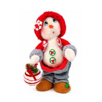 Muñeco de Nieve Navideño Sinverguenza de Felpa con Esfera Decorativa