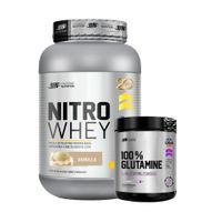 NITRO WHEY 1 KG VAINILLA Y GLUTAMINA UN 200 GR
