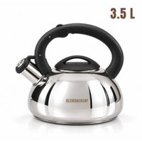 Tetera De Acero Inoxidable 3.5l Con Silbato - Negro